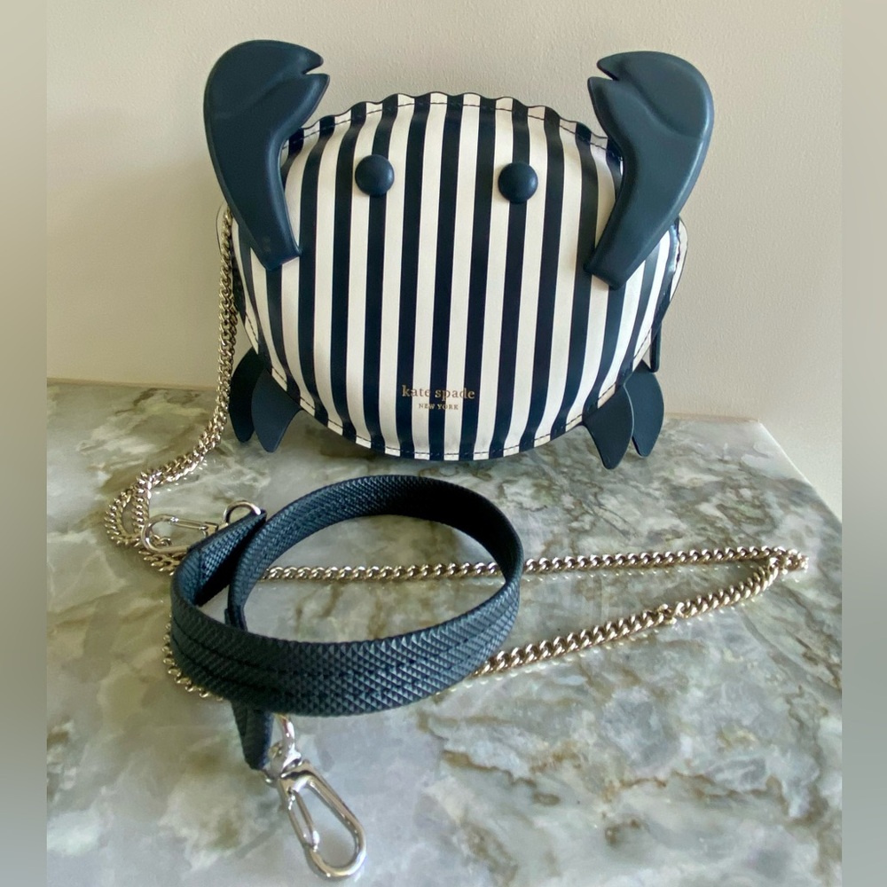 Kate Spade Shelly the Crab Striped Crossbody Bag